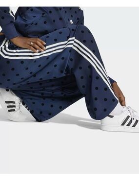 adidas Women’s Navy Polka Dot Three-Stripe Track Jacket and Pants SET NWT XL